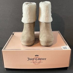 Juicy Couture Suede Ankle Boots Women’s Size 9 with box.